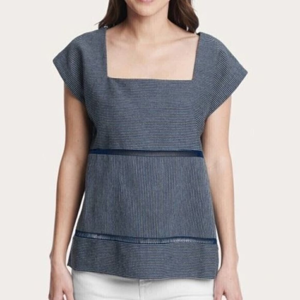 FRYE Railroad Stripe Stripe Shell Top 